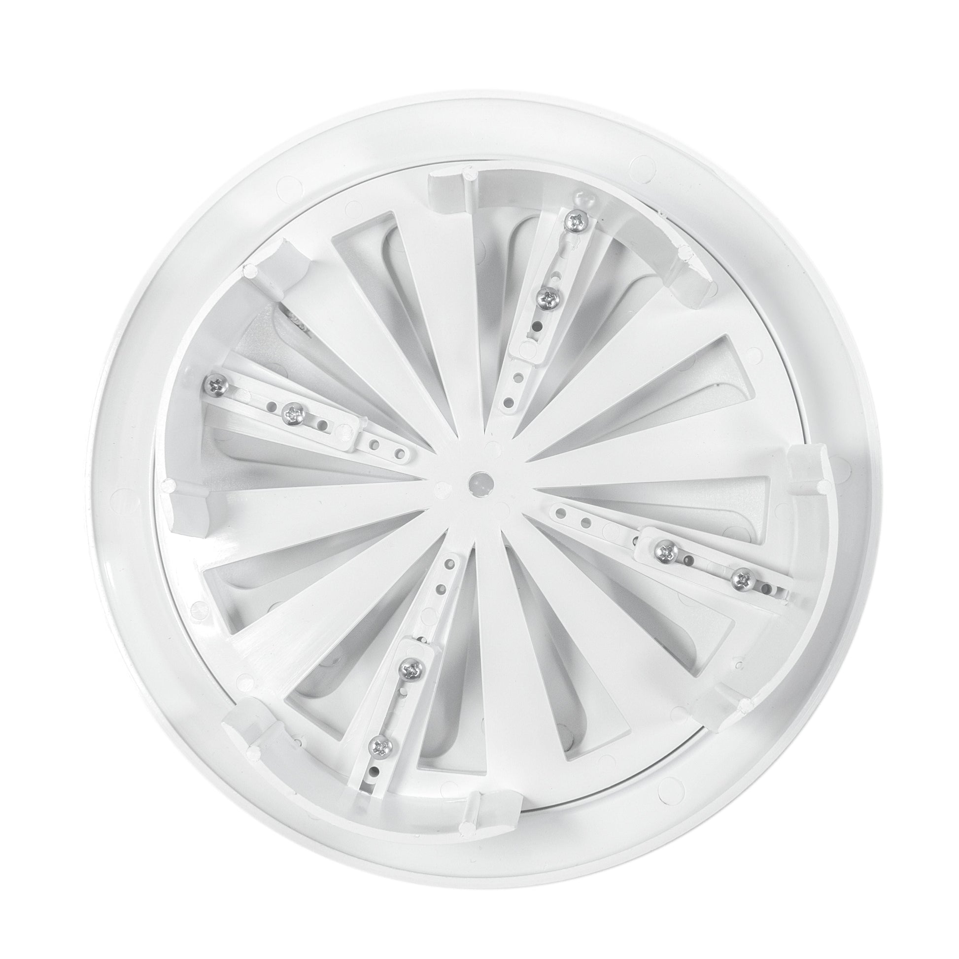 Adjustable Louvre Vent Round 80mm-160mm White