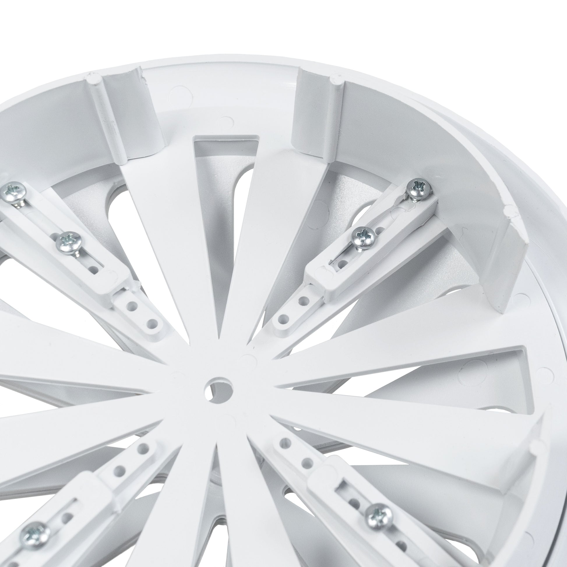 Adjustable Louvre Vent Round 80mm-160mm White