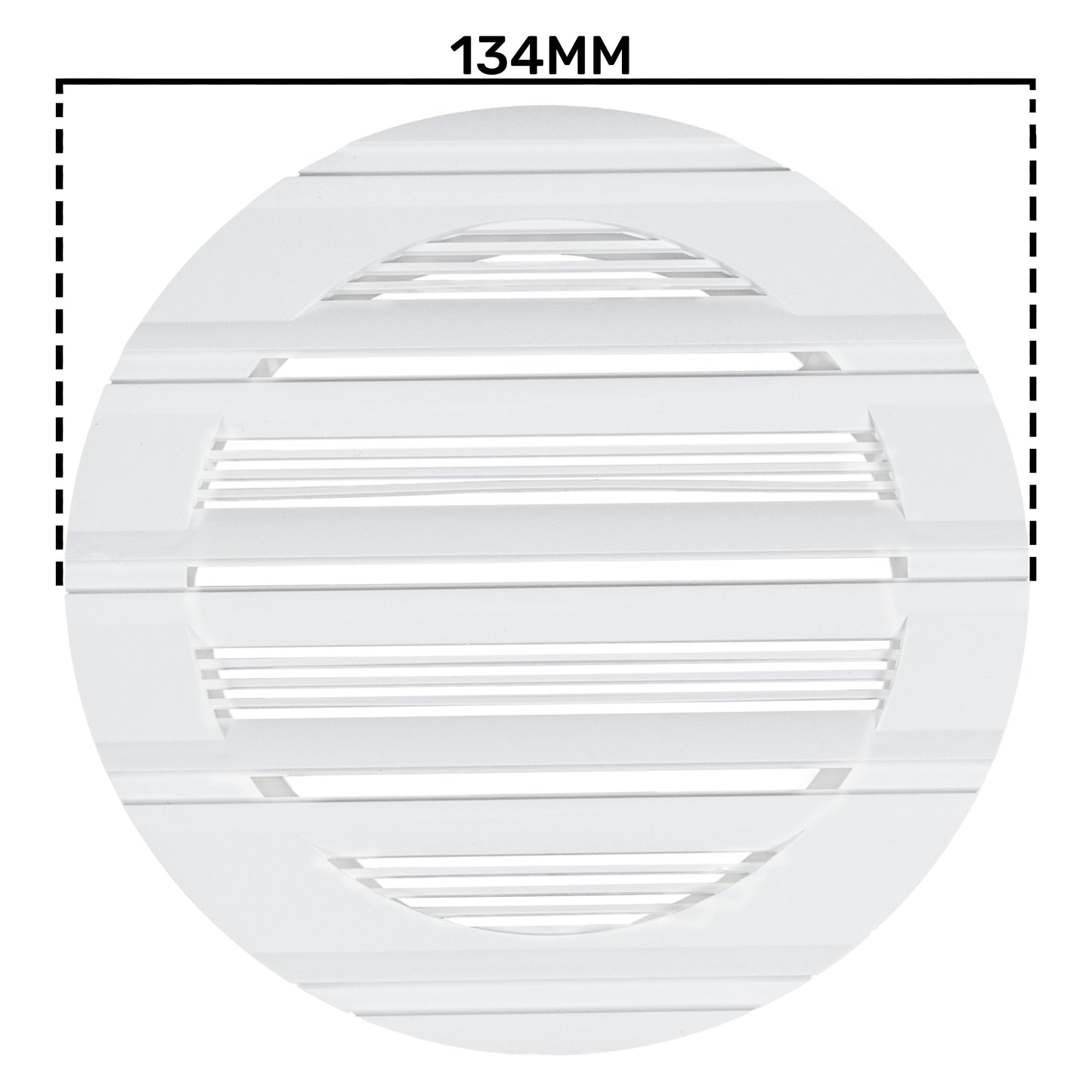 Louvre Vent Round Bella 100mm White DIY Tool Accessory Home and Garden Use