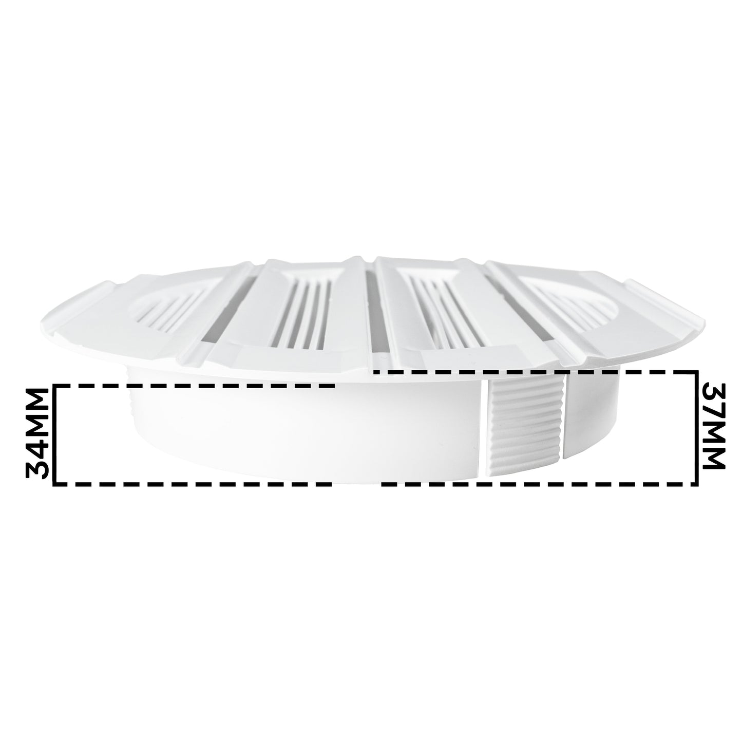 Louvre Vent Round Bella 150mm White DIY Tool Accessory Home and Garden Use