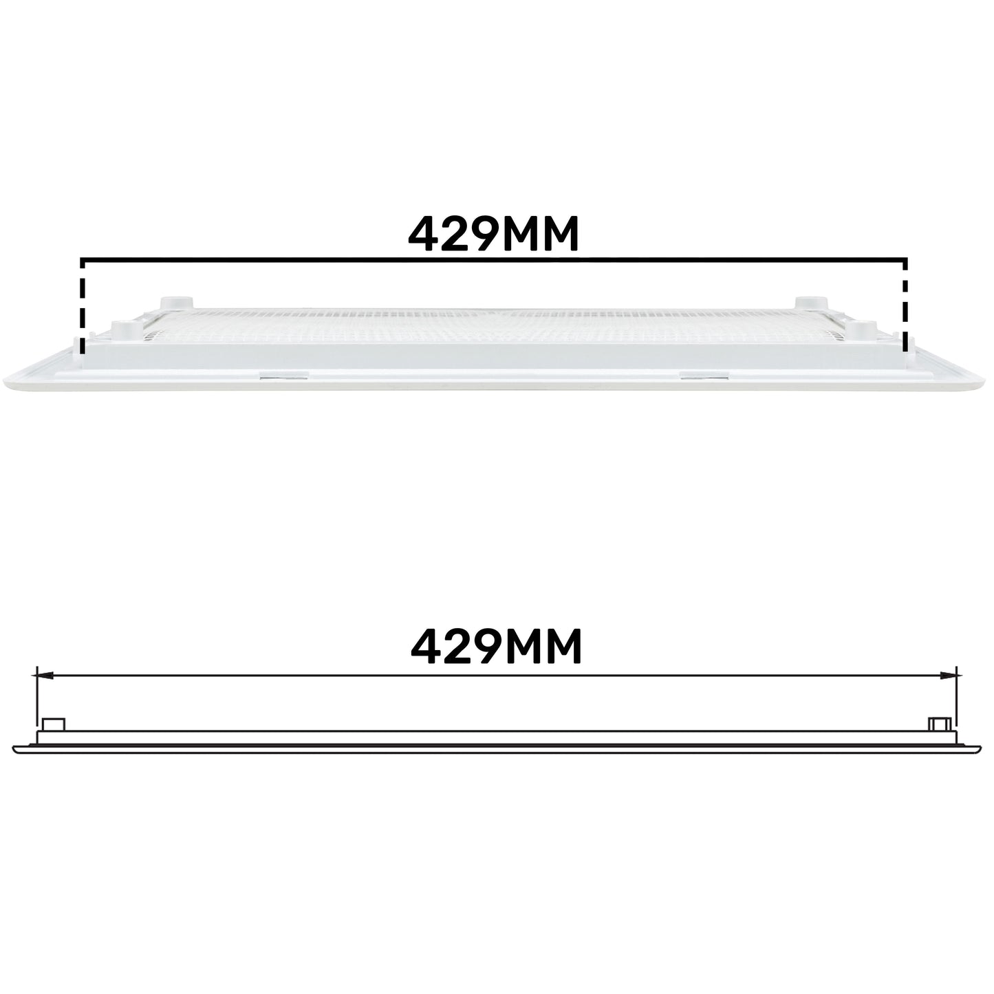 Louvre Vent D/430X110RW Classic 430mm X 110mm with Fly Screen Water Flow Control