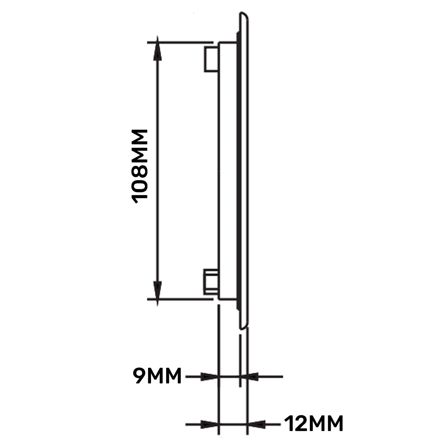 Louvre Vent D/430X110RW Classic 430mm X 110mm with Fly Screen Water Flow Control