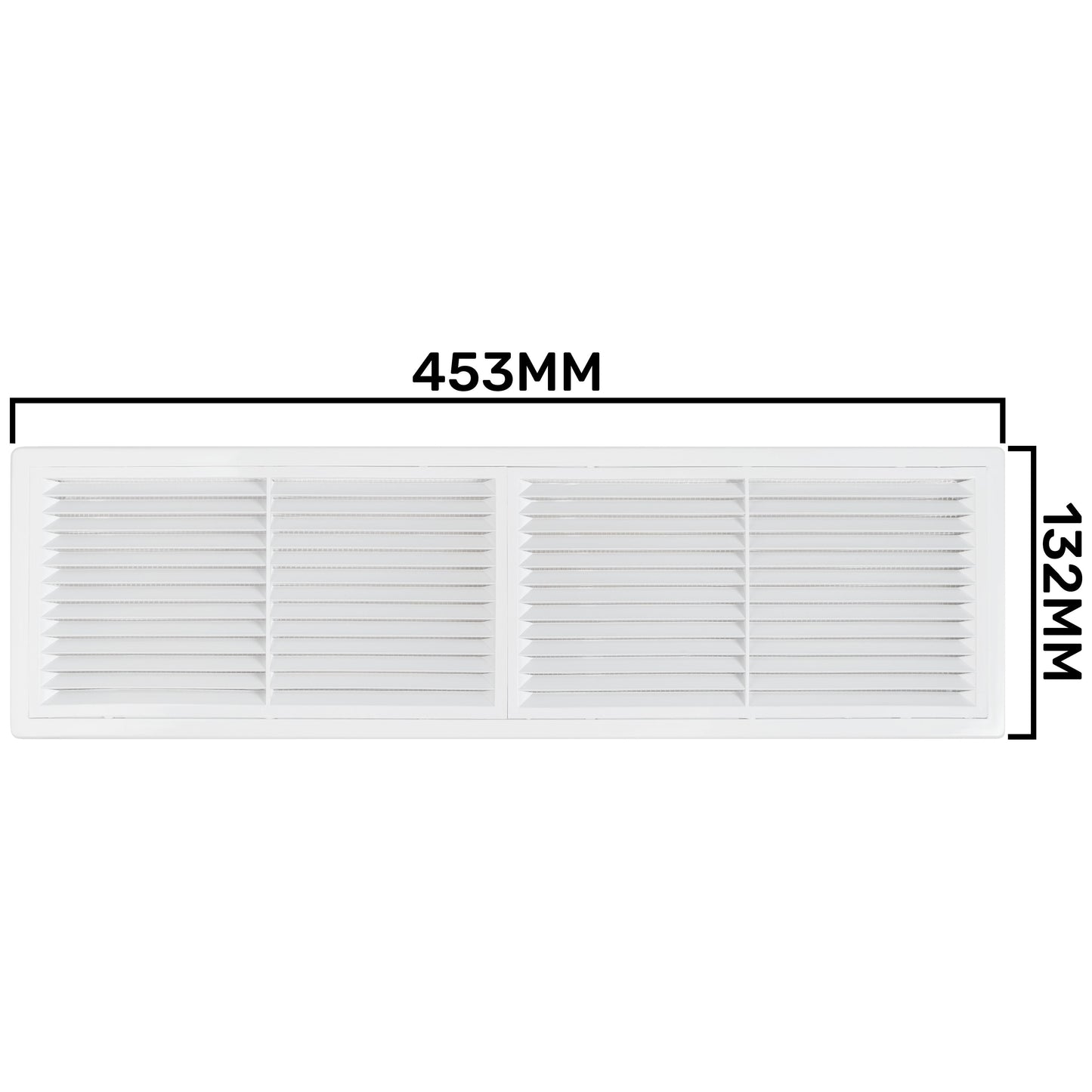 Louvre Vent D/430X110RW Classic 430mm X 110mm with Fly Screen Water Flow Control