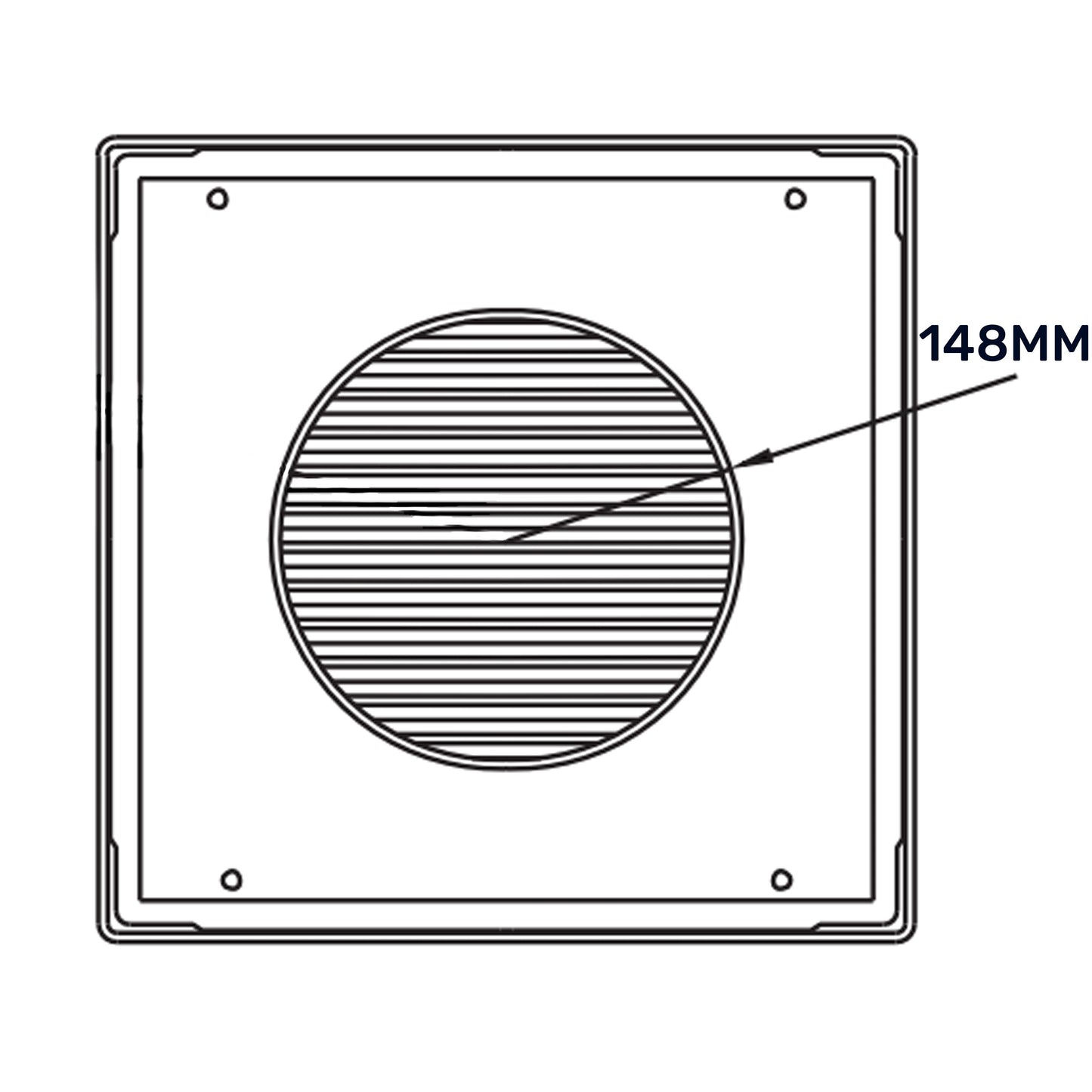 Louvre Vent White DL/150 RW LUX With Fly Mesh for Home and Garden Use