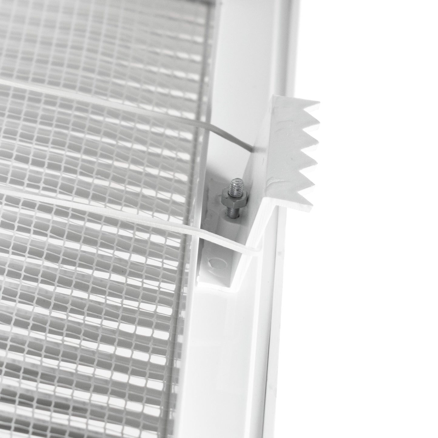 Louvre Vent White DL/135 RW LUX With Fly Mesh for Home and Garden Use