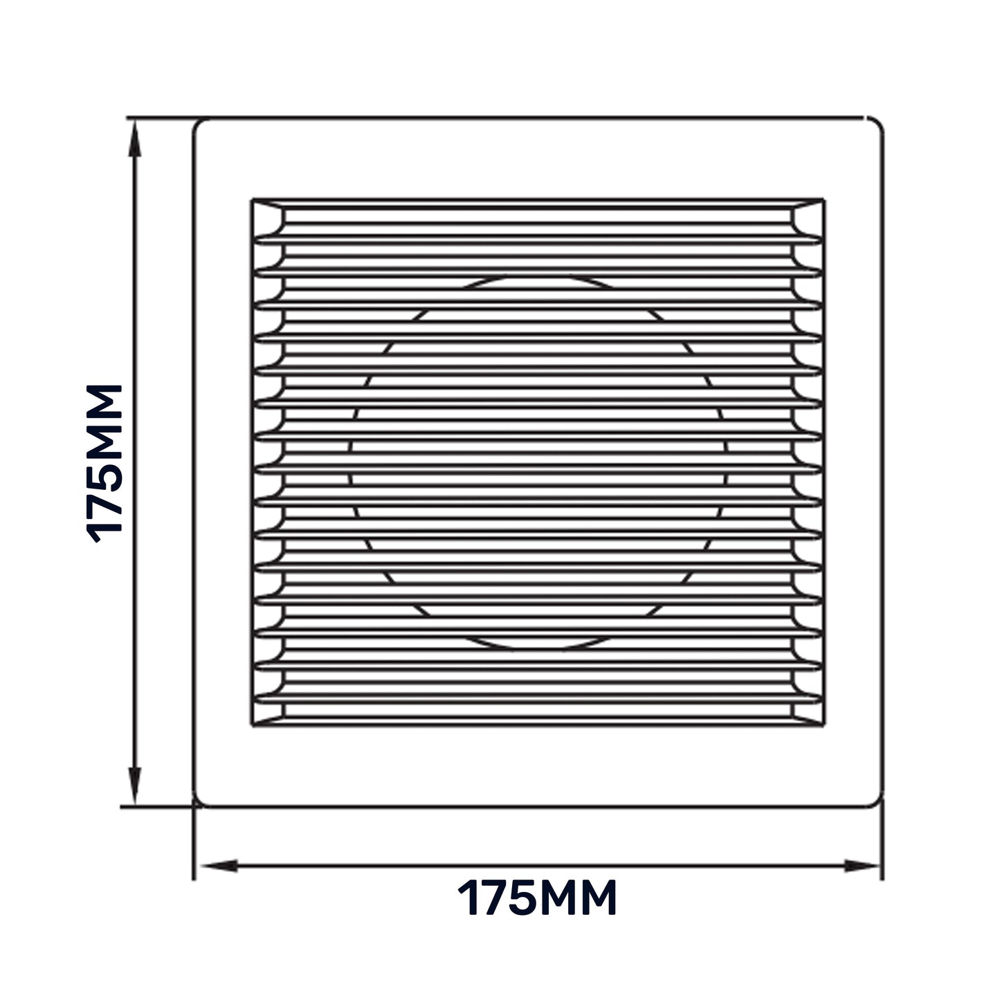 Louvre Vent White DL/125 RW LUX With Fly Mesh for Home and Garden Use