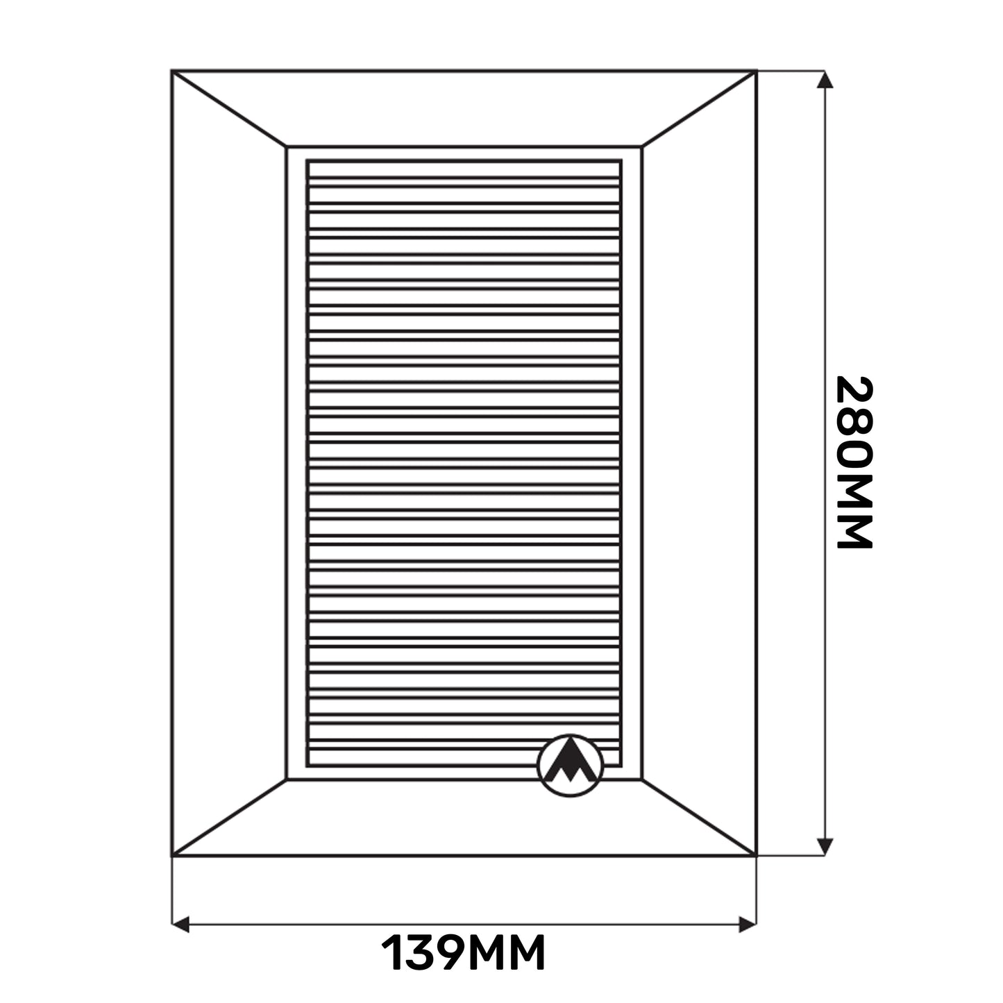Louvre Vent Duo Smart 90/240 90mm X 240mm With Fly Mesh for Home and Garden Use