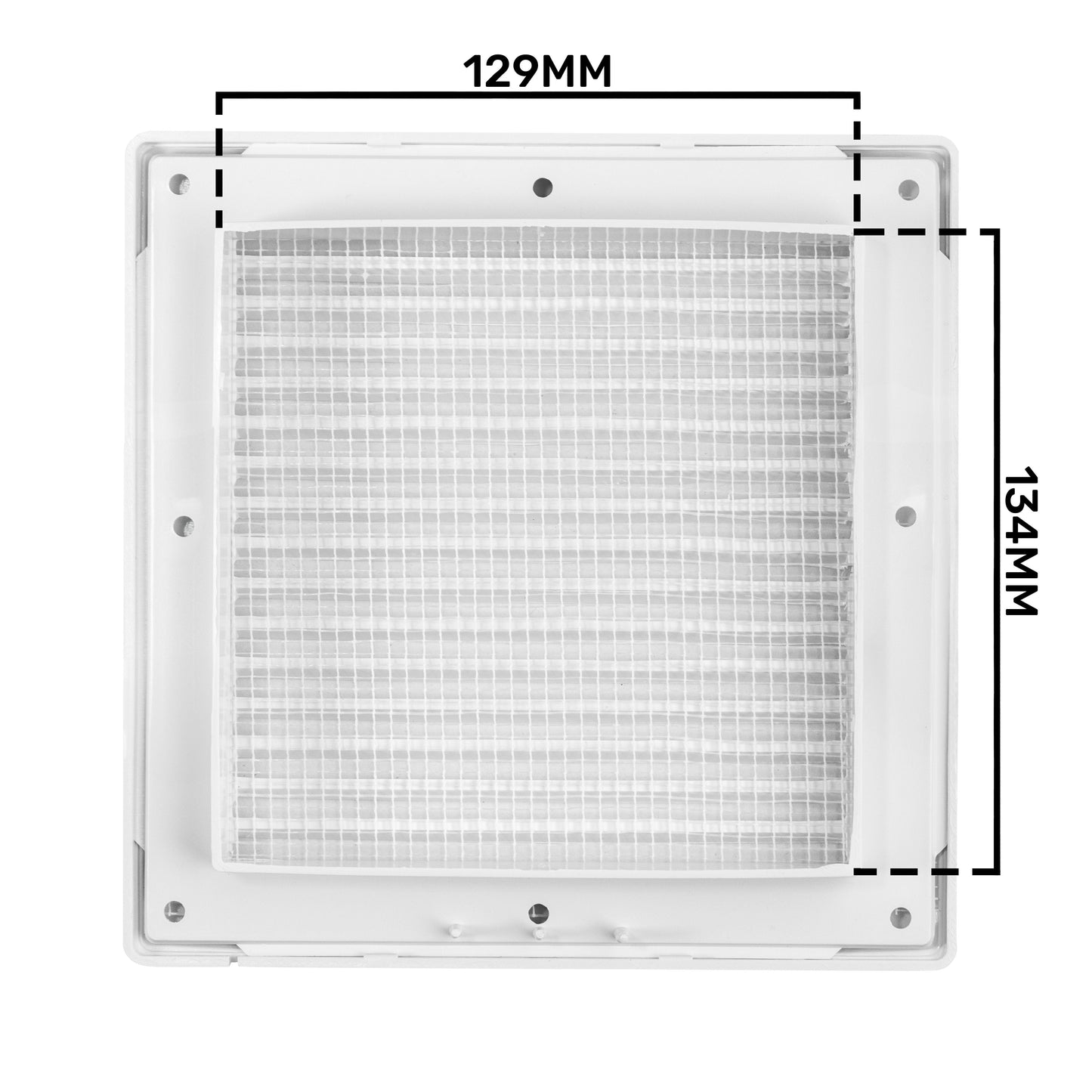 Louvre Vent White Duo Smart 135G 135mm With Fly Mesh for Home and Garden Use