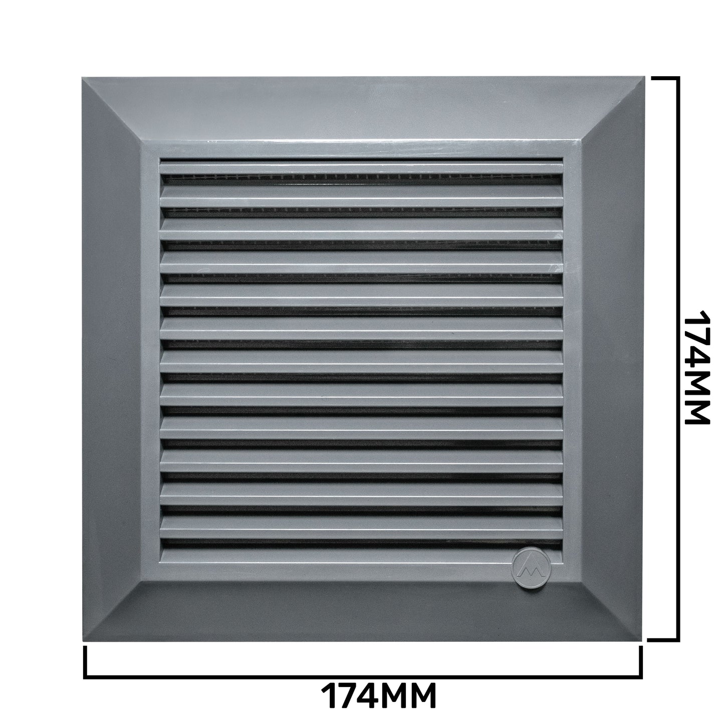 Louvre Vent Graphite Duo Smart 135G 135mm With Fly Mesh for Home and Garden Use