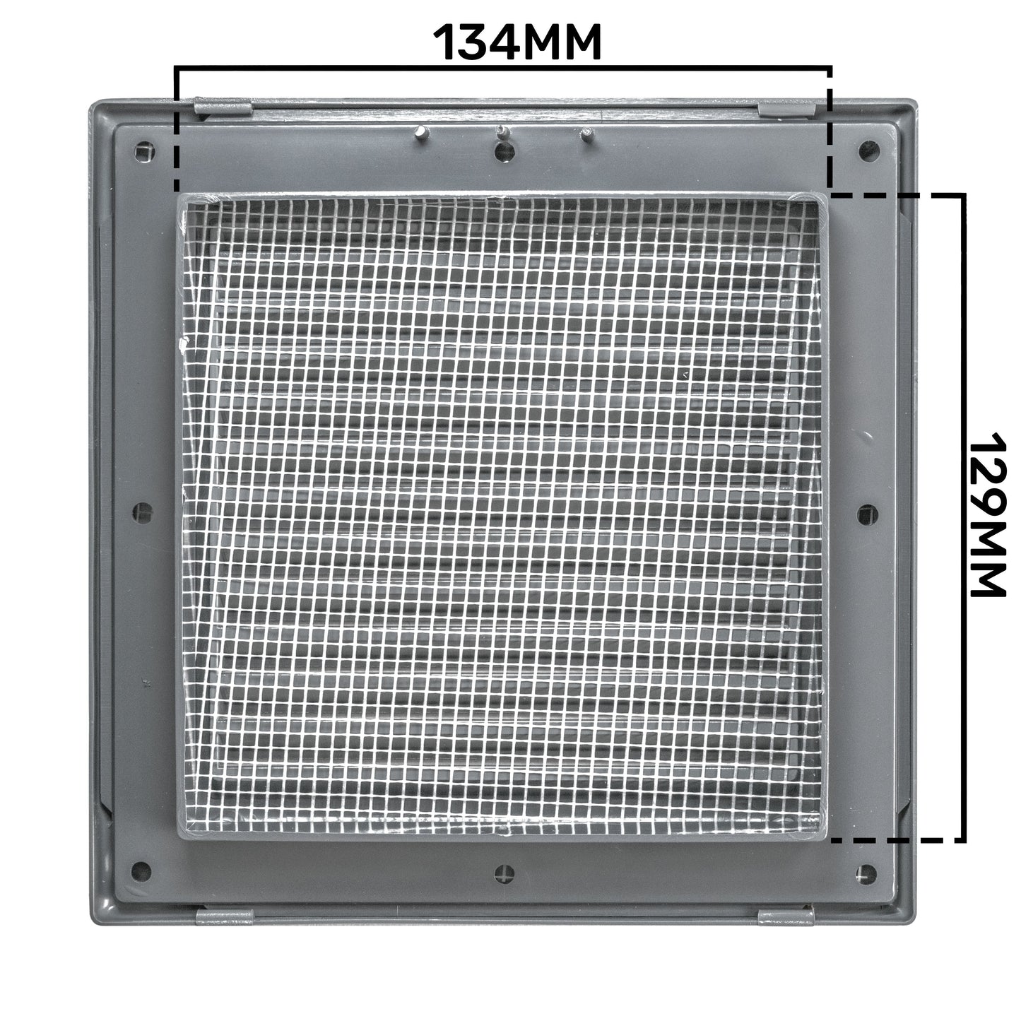 Louvre Vent Graphite Duo Smart 135G 135mm With Fly Mesh for Home and Garden Use