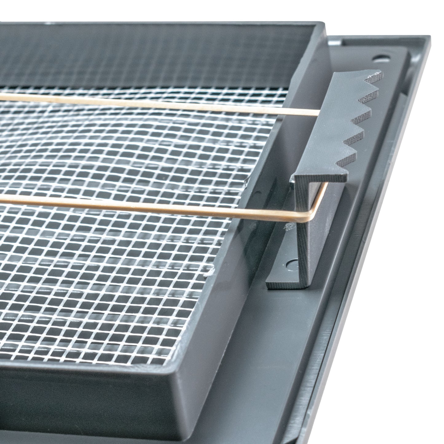 Louvre Vent Graphite Duo Smart 135G 135mm With Fly Mesh for Home and Garden Use