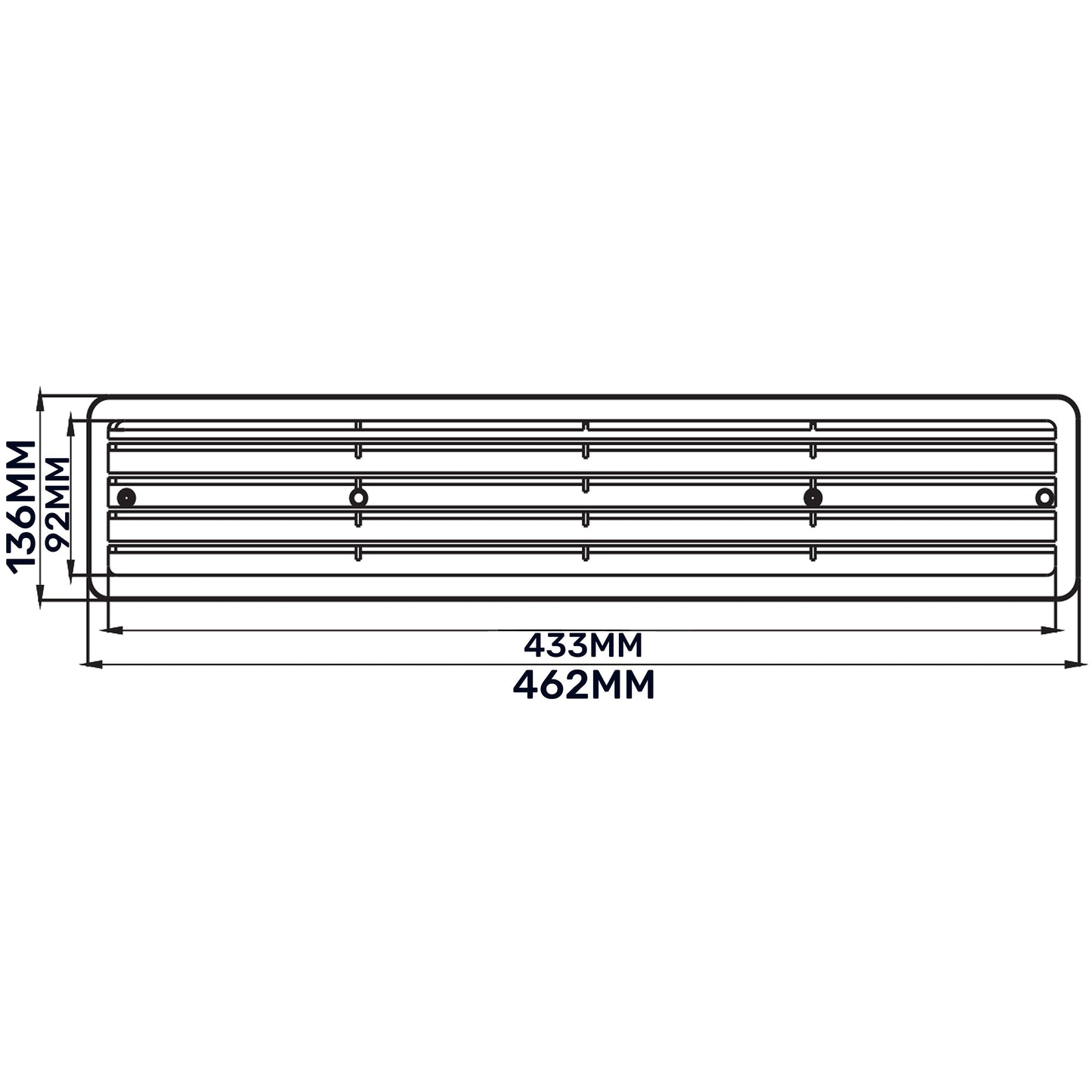Door Louvre Vent KD 90mm-445mm DIY Tool Accessory Home and Garden Use
