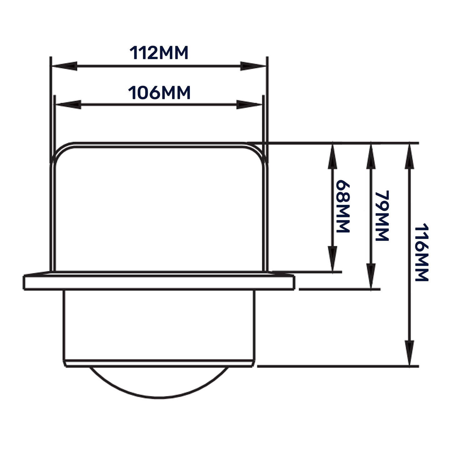 External Brown Louvre Vent KRD/100B fi100mm for Home and Garden Use