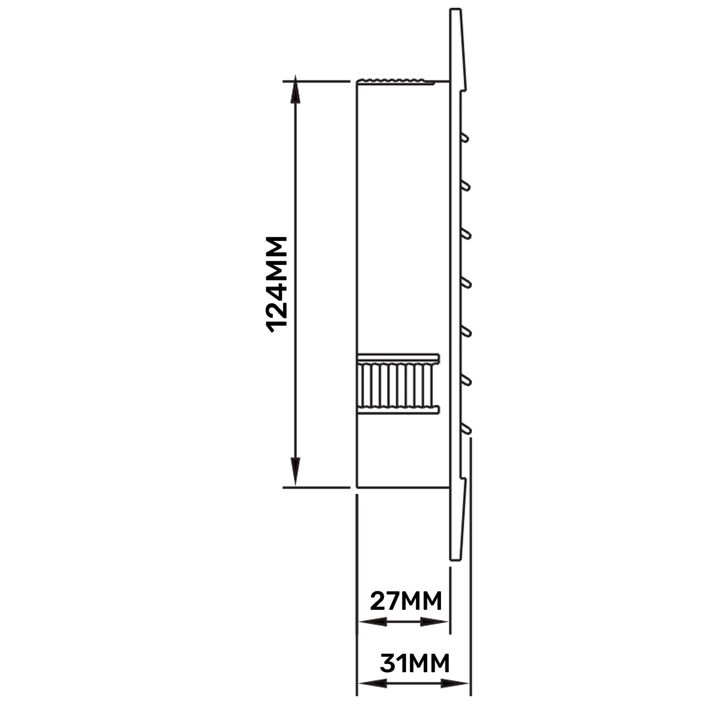 Louvre Vent KRO 125 With Fly Mesh DIY Tool Accessory Home and Garden Use