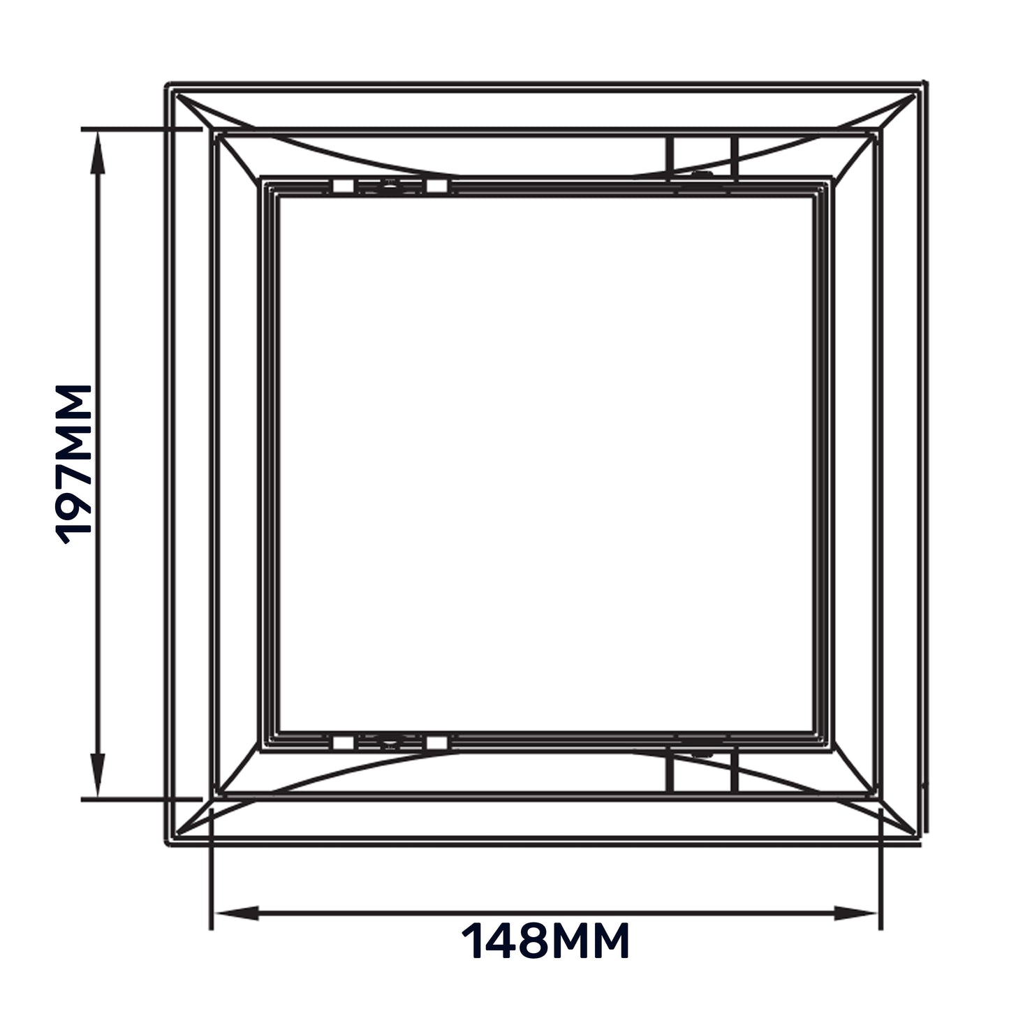 Access Panel Door PP, White 150mm x 200mm