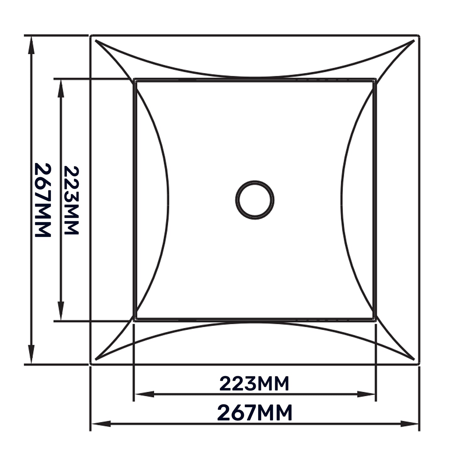 Access Panel Door PP, White 250mm x 250mm