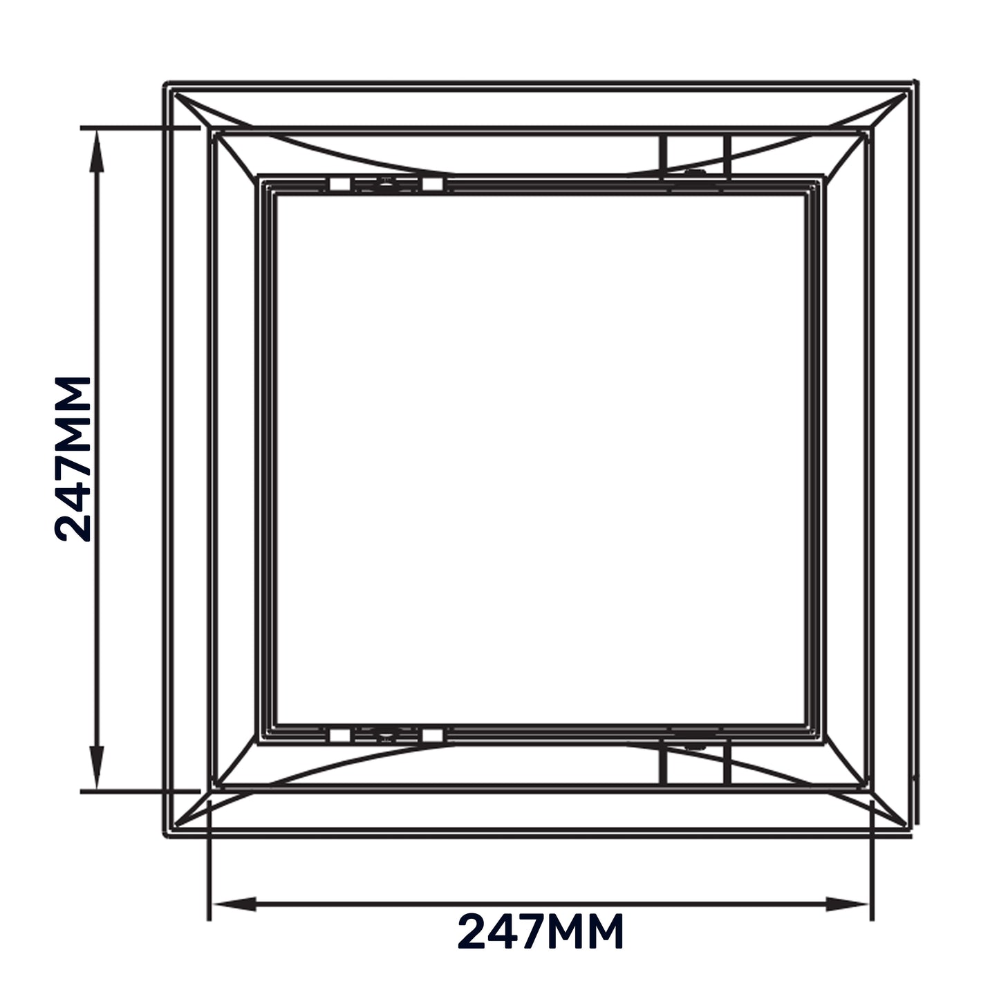 Access Panel Door PP, White 250mm x 250mm