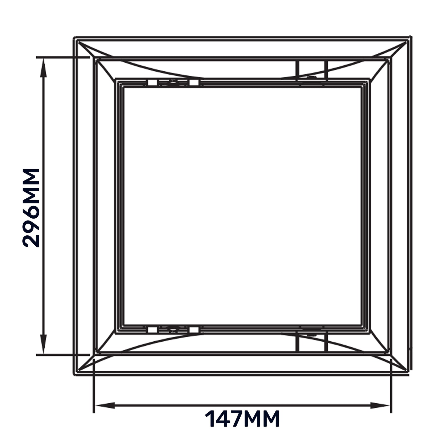 Access Panel Door PP, White 150mm x 300mm DIY Tool Accessory Home and Garden Use