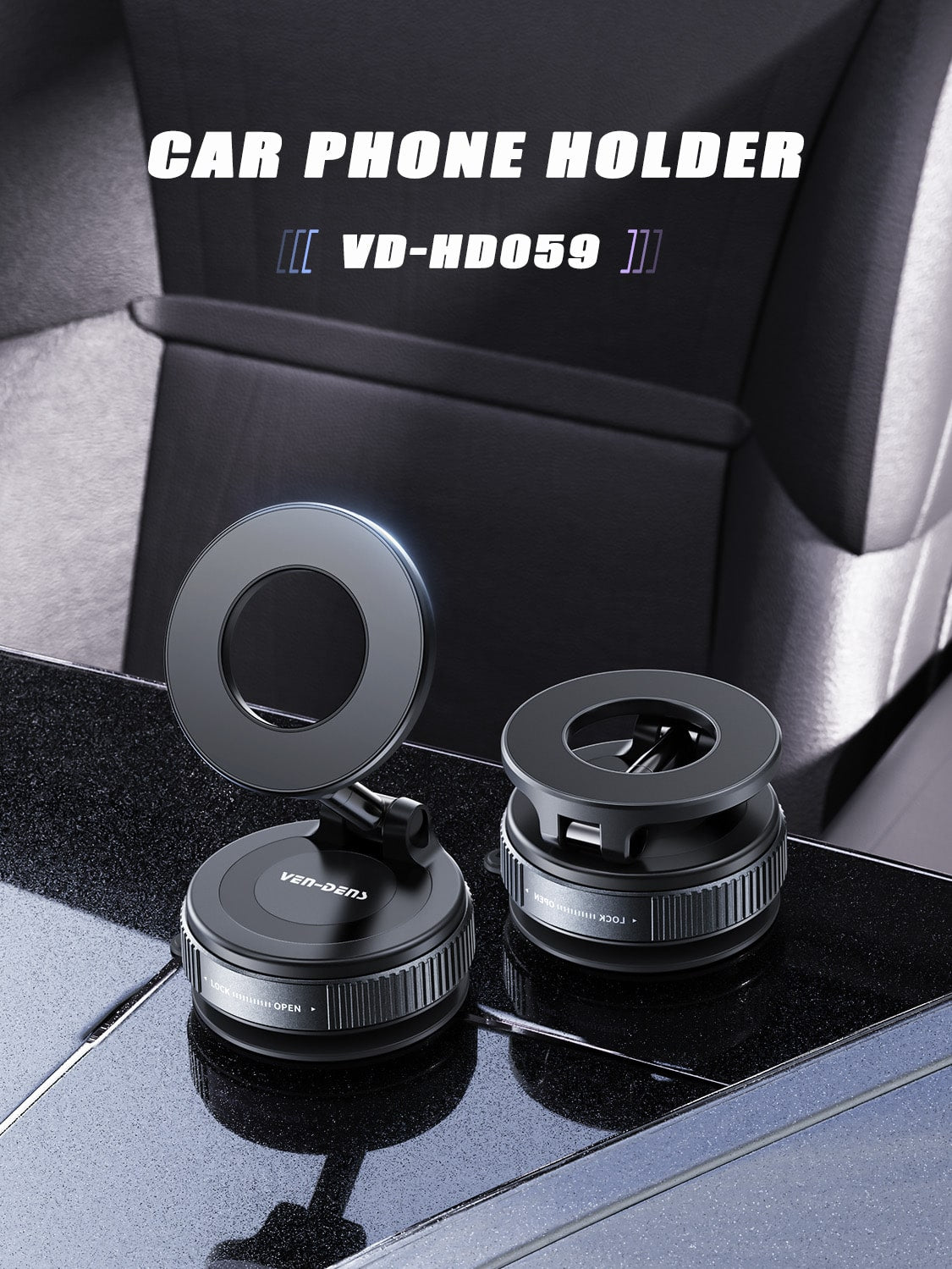 MagLock 360° Premium Magnetic Car Holder VD-HD059