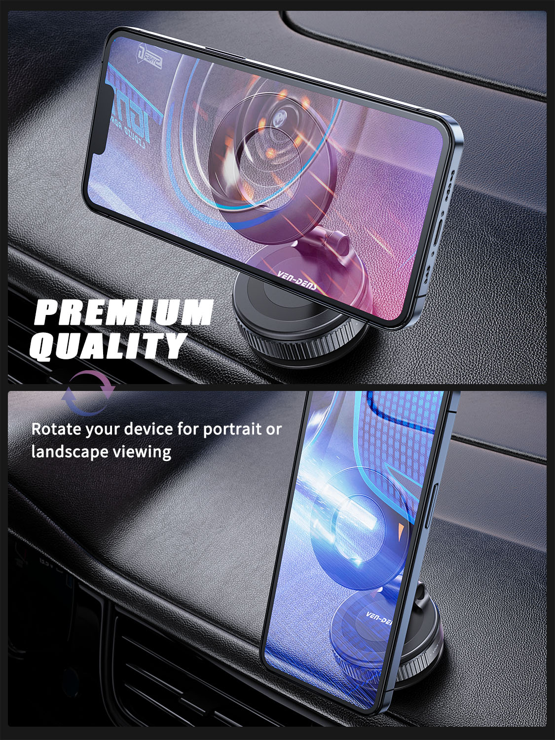 MagLock 360° Premium Magnetic Car Holder VD-HD059