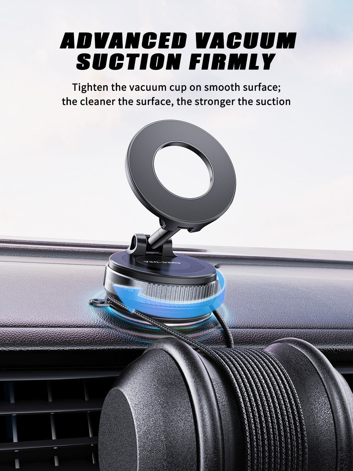 MagLock 360° Premium Magnetic Car Holder VD-HD059