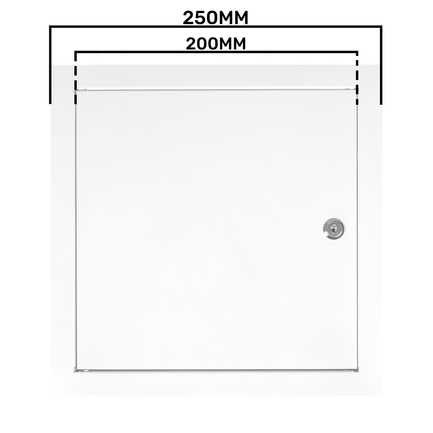 Access Panel Door Metal With Lock, White 200mm x 200mm
