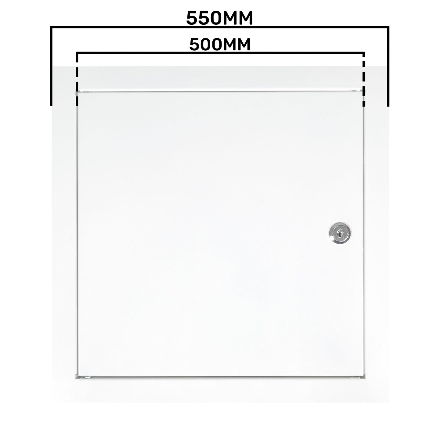 Access Panel Door Metal With Lock, White 500mm x 500mm