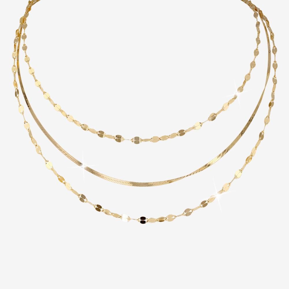 18ct Gold Vermeil On Silver 2 Strand Necklace