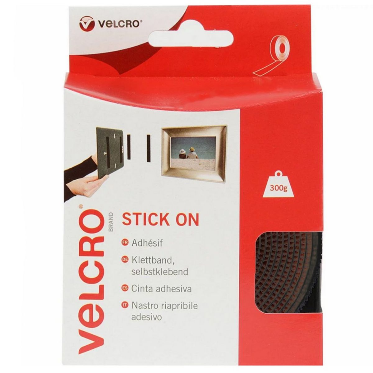 Velcro Stick On Tape (20mm x 2.5m / Black) VEL-215