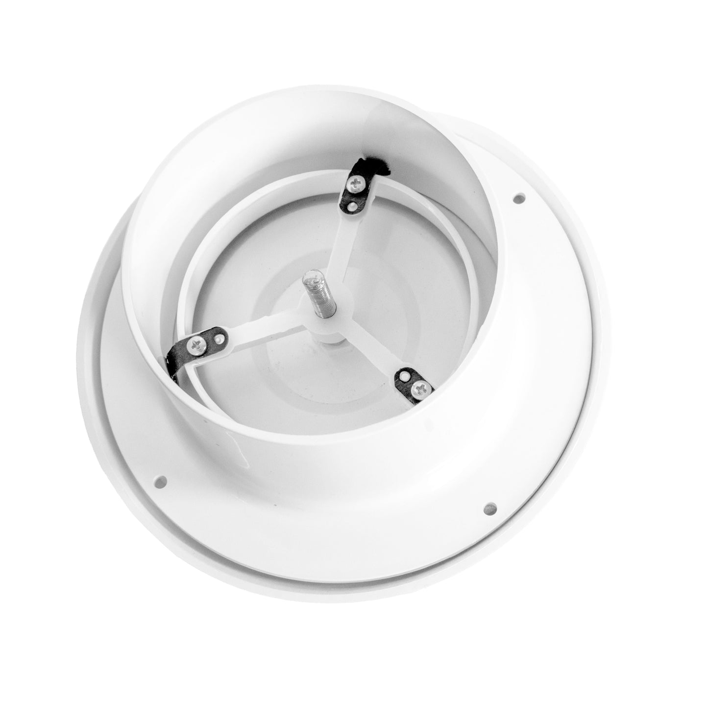 White ABS Extract Ceiling Valve 100mm Water Flow Control Home and Garden Use
