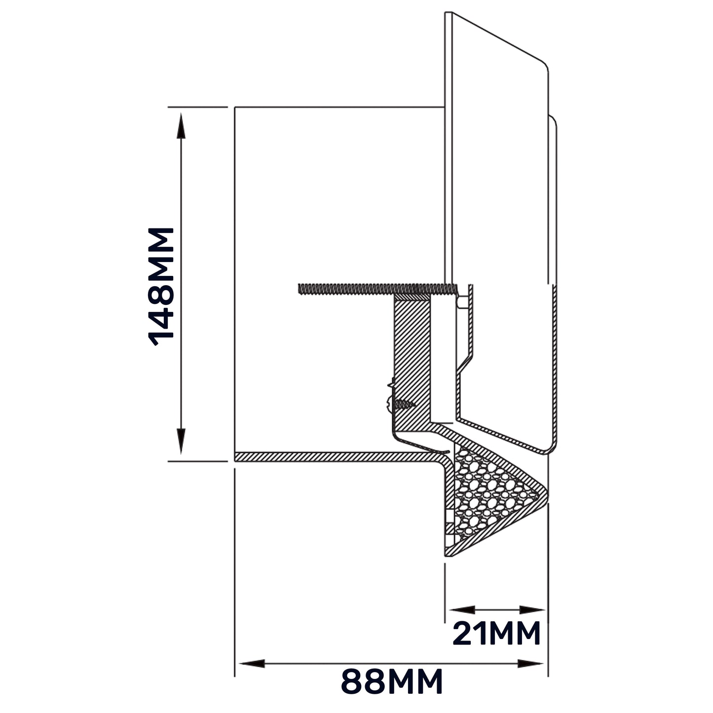White ABS Extract Ceiling Valve 150mm Water Flow Control Home and Garden Use