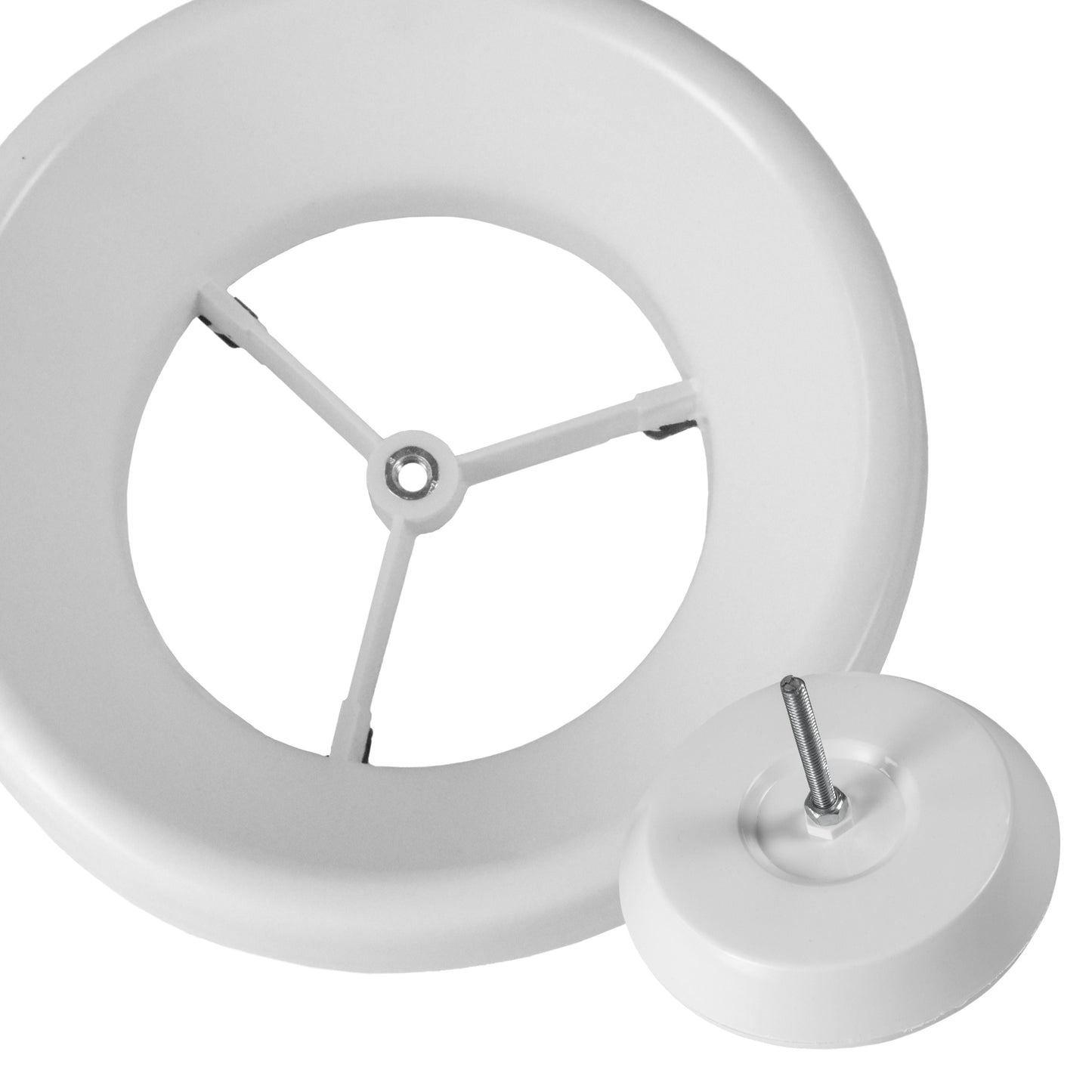 White ABS Extract Ceiling Valve 150mm Water Flow Control Home and Garden Use