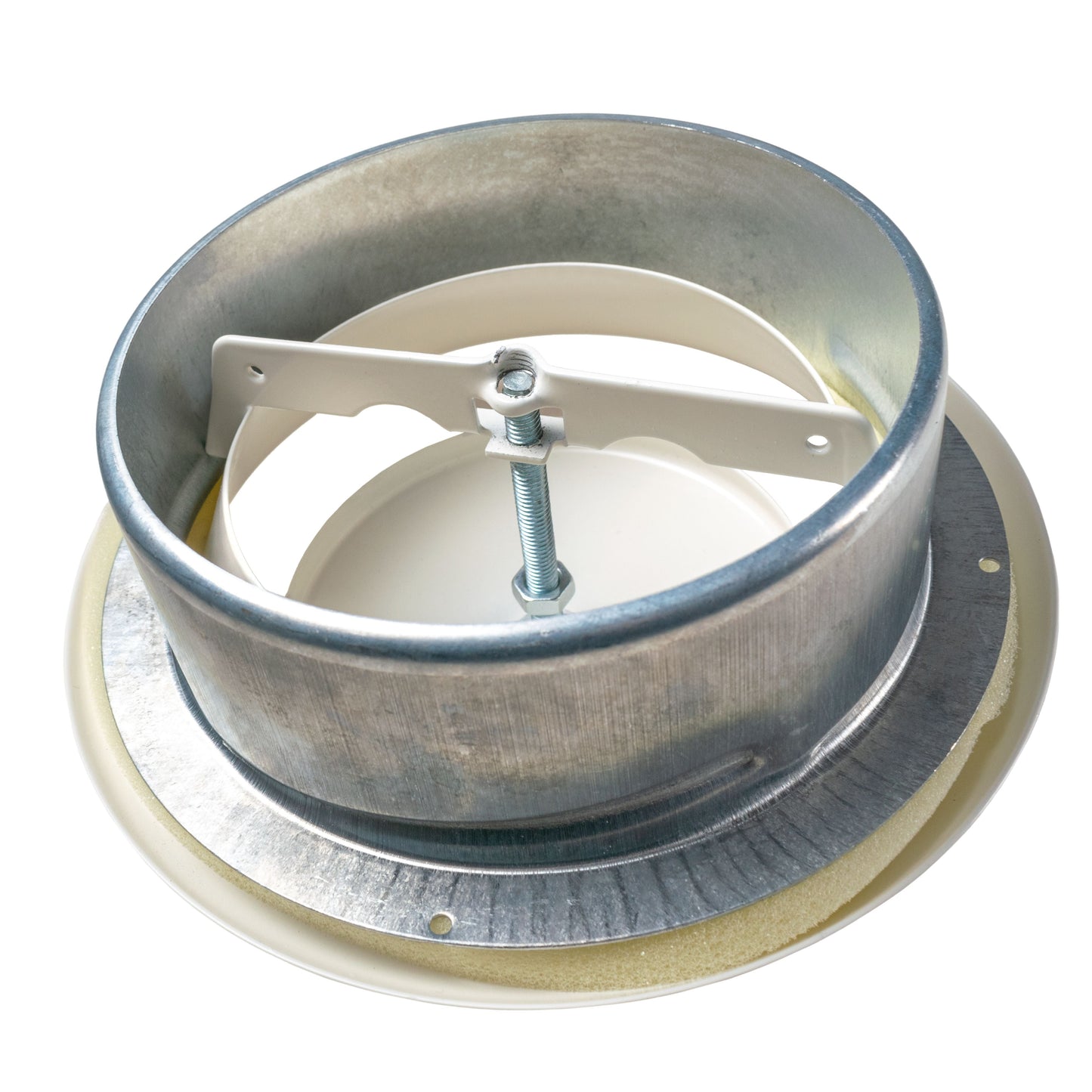 White Metal Extract Ceiling Valve 125mm - Anemostat SV for Home and Garden Use