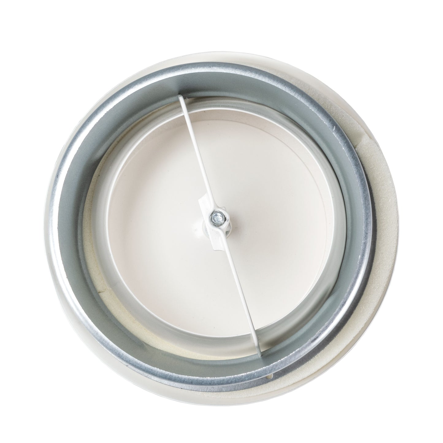 White Metal Extract Ceiling Valve 125mm - Anemostat SV for Home and Garden Use