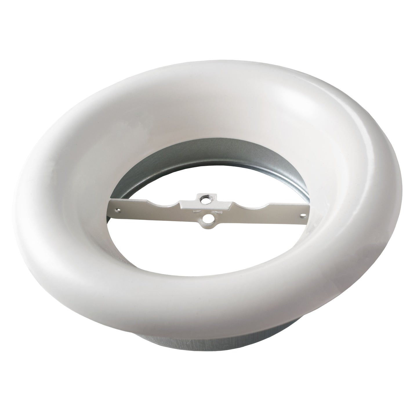 White Metal Extract Ceiling Valve 125mm - Anemostat SV for Home and Garden Use