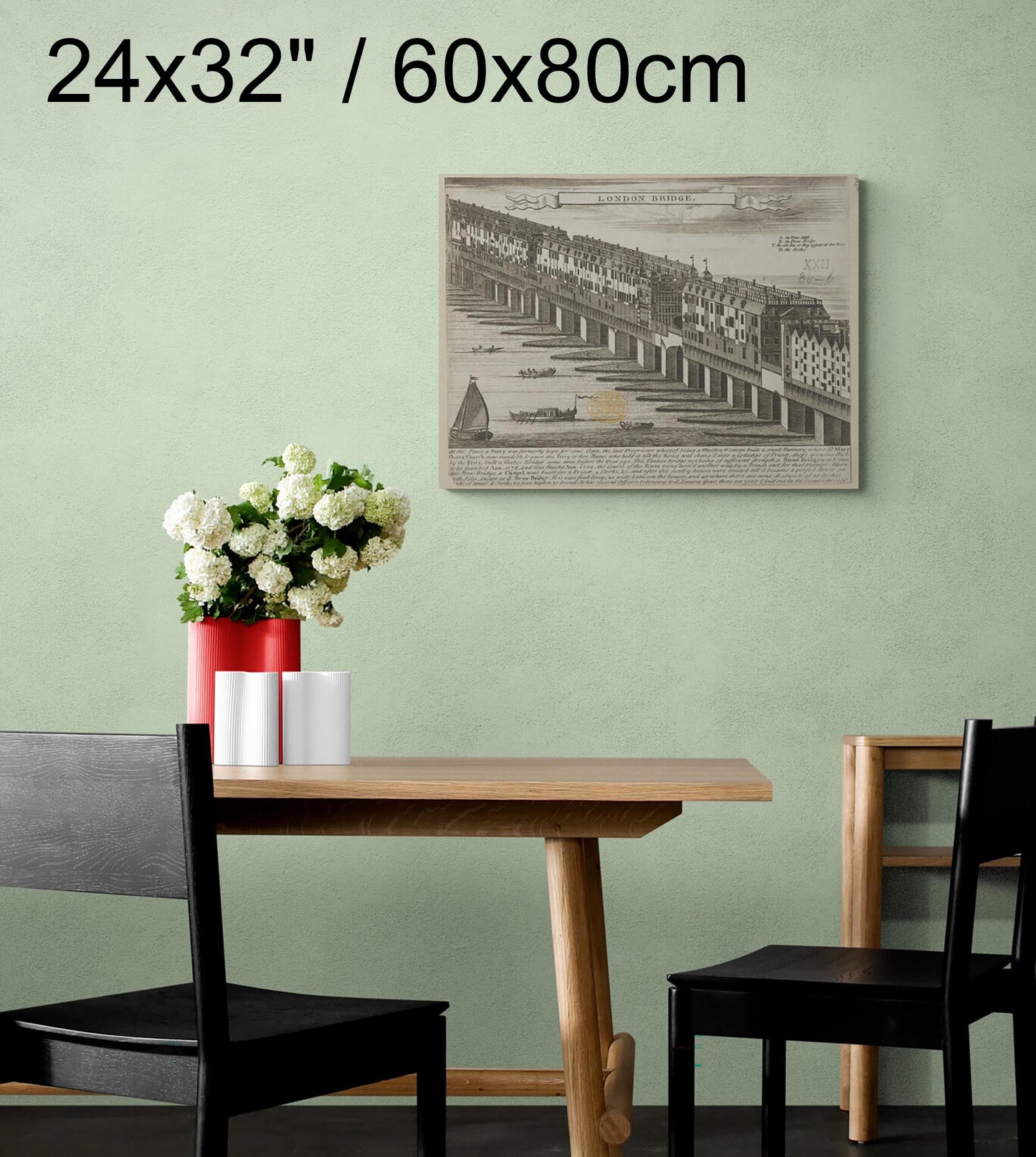 "London Bridge" on Framed Canvas, Acrylic, Canvas, Framed Prints or Print-only
