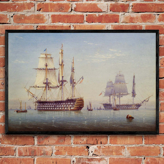 "Ships Of The Line" by William Joy on Canvas, Framed Canvas, Acrylic, Framed Prints or Print-only