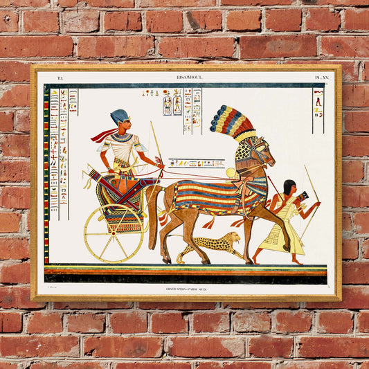 "Ancient Egyptian Chariot" on Framed Canvas, Acrylic, Canvas, Framed Prints or Print-only