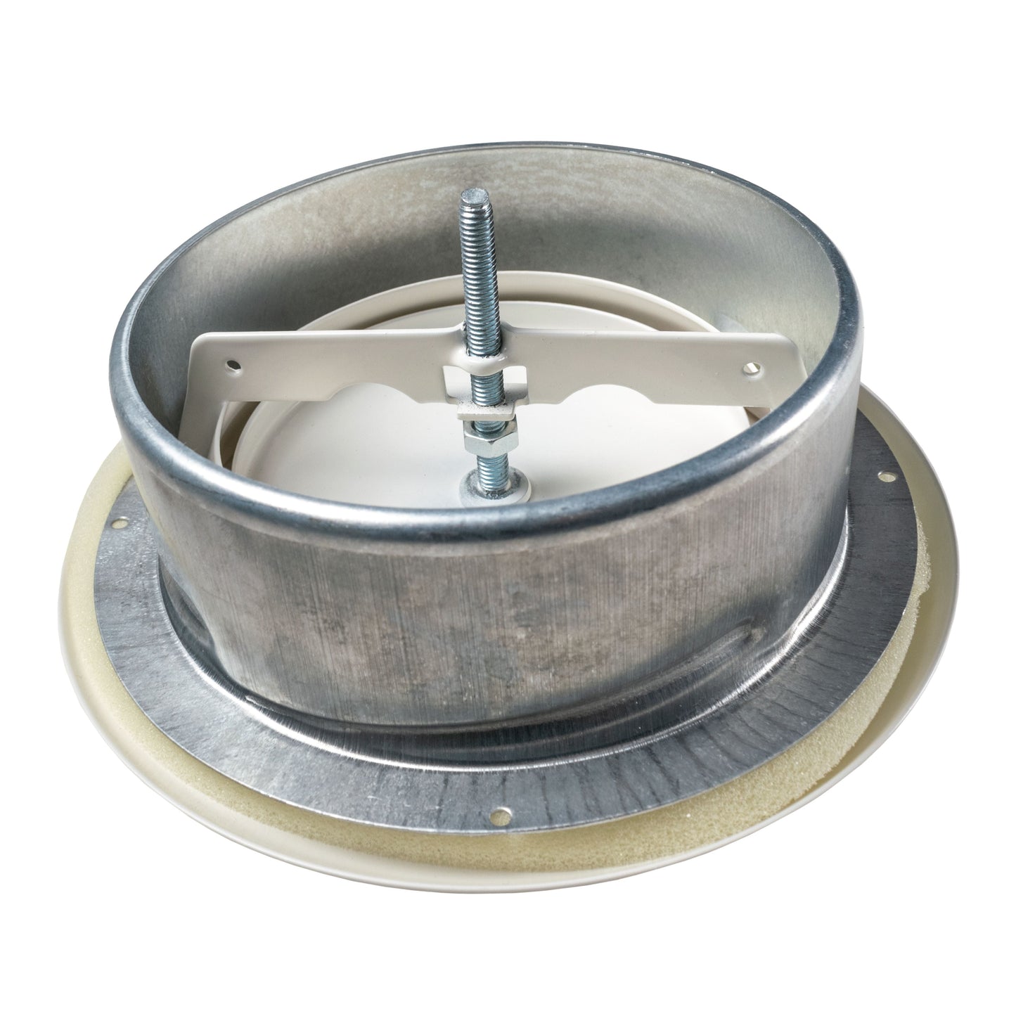 White Metal Extract Ceiling Valve 125mm - Anemostat EV for Home and Garden Use