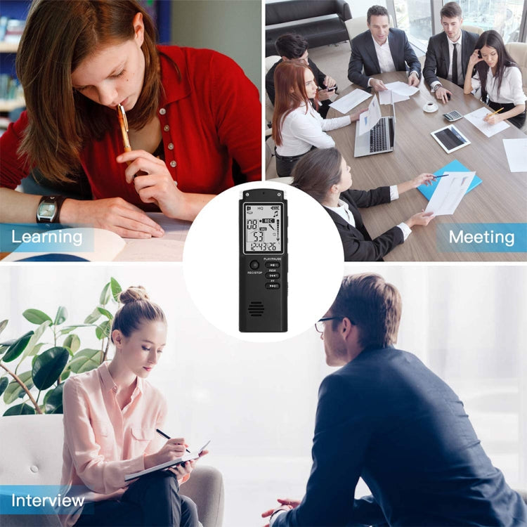 T60 Monochrome Screen HD Noise Reduction Digital Voice Recorder, 32G, Support MP3 / WAV Format, 32G