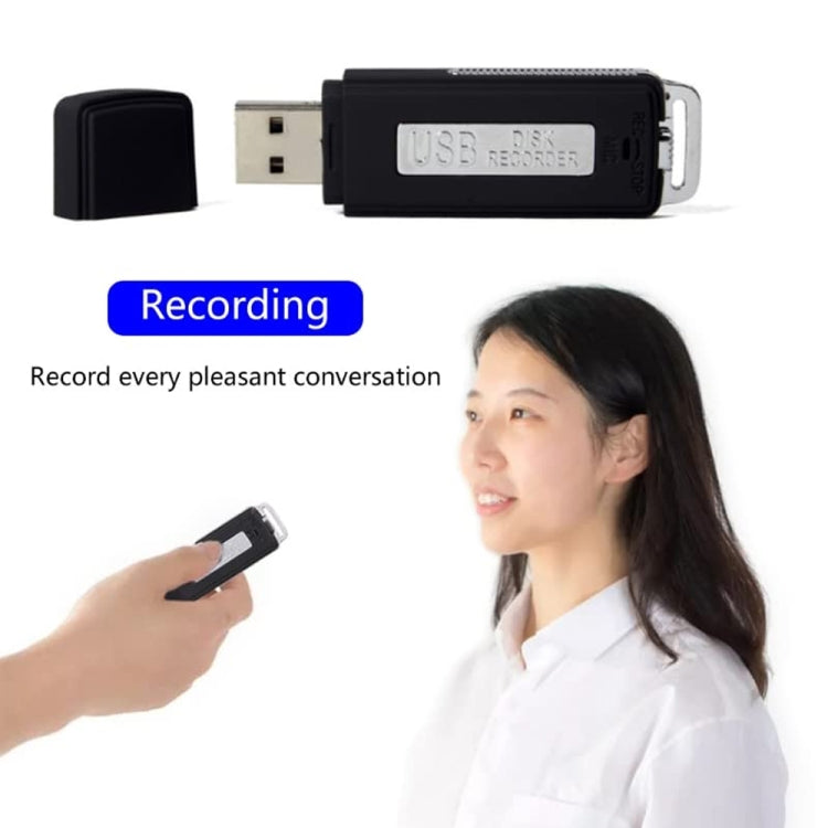 SK868 16GB Rechargeable Portable U-Disk Voice Recorder, 16GB