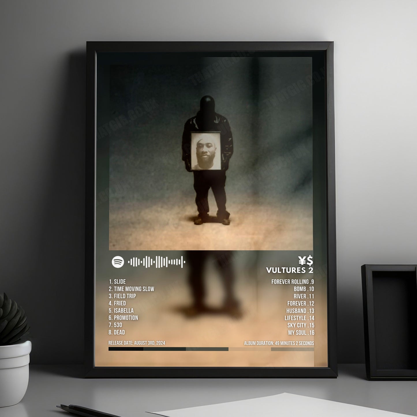 ¥$ "Vultures 2" Album Cover Poster - with Complete Tracklist