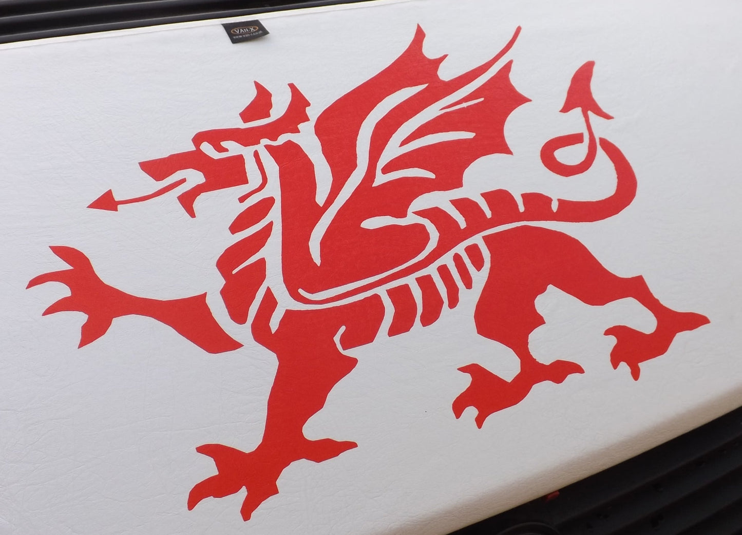 For VW T5 Bonnet Bra Welsh Dragon White | Front End Protection Cover – Van-X