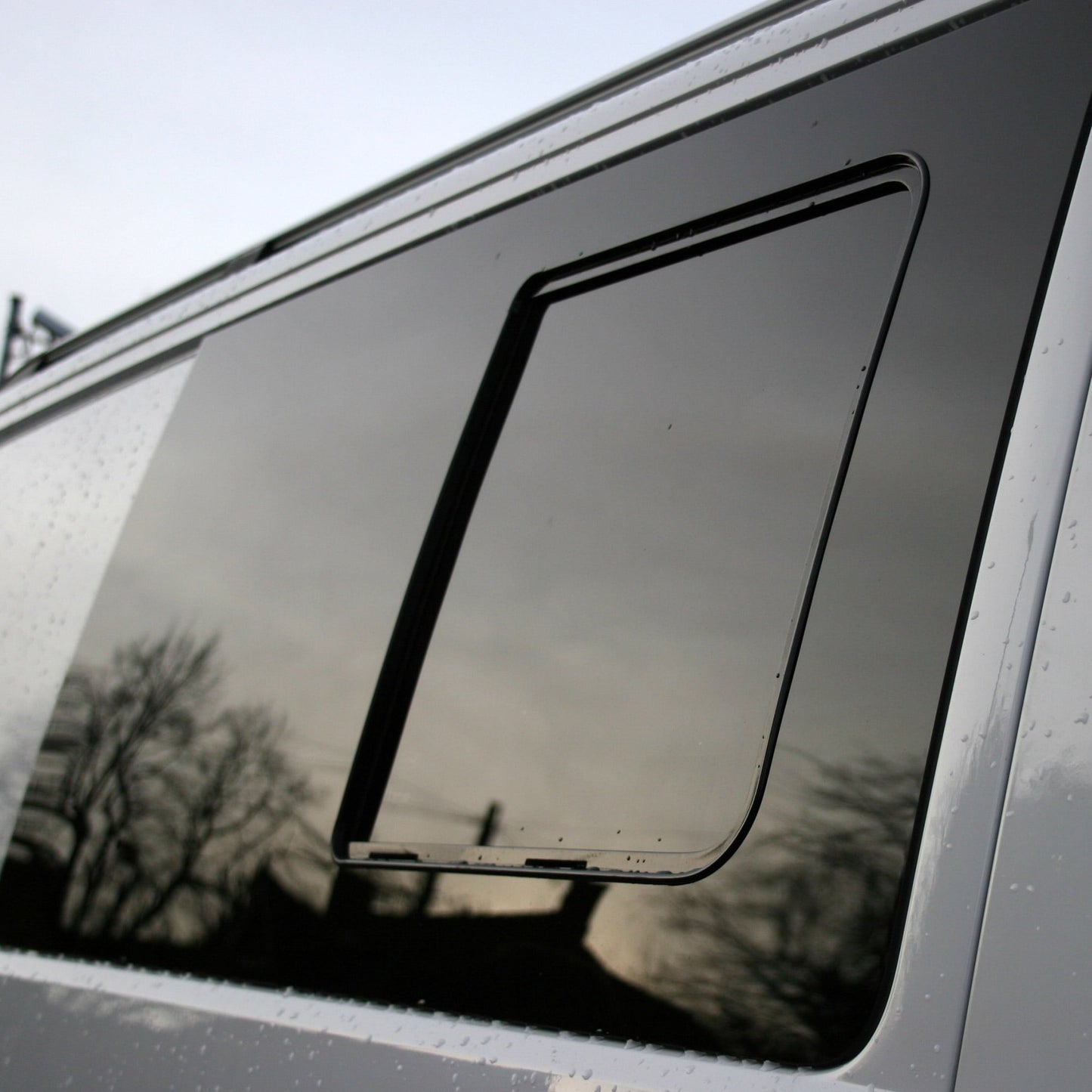 For VW T6 Transporter Sliding Side Window – Tinted Limo Glass | Van-X