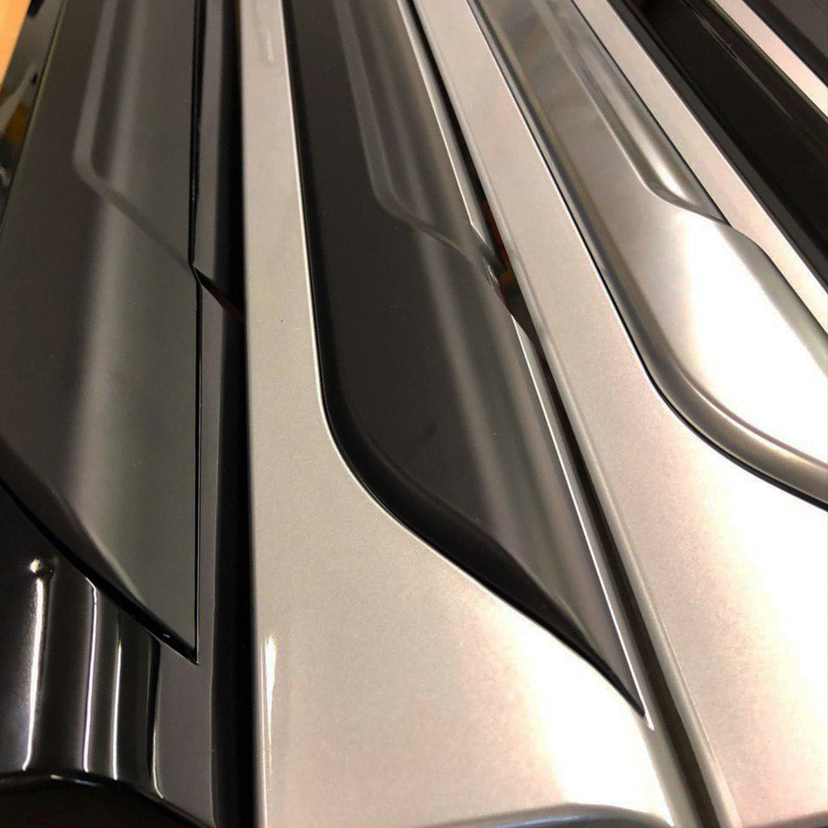 For VW T6 Transporter SWB Side Skirts Reflex Silver Plastic Painted and Ready to Fit