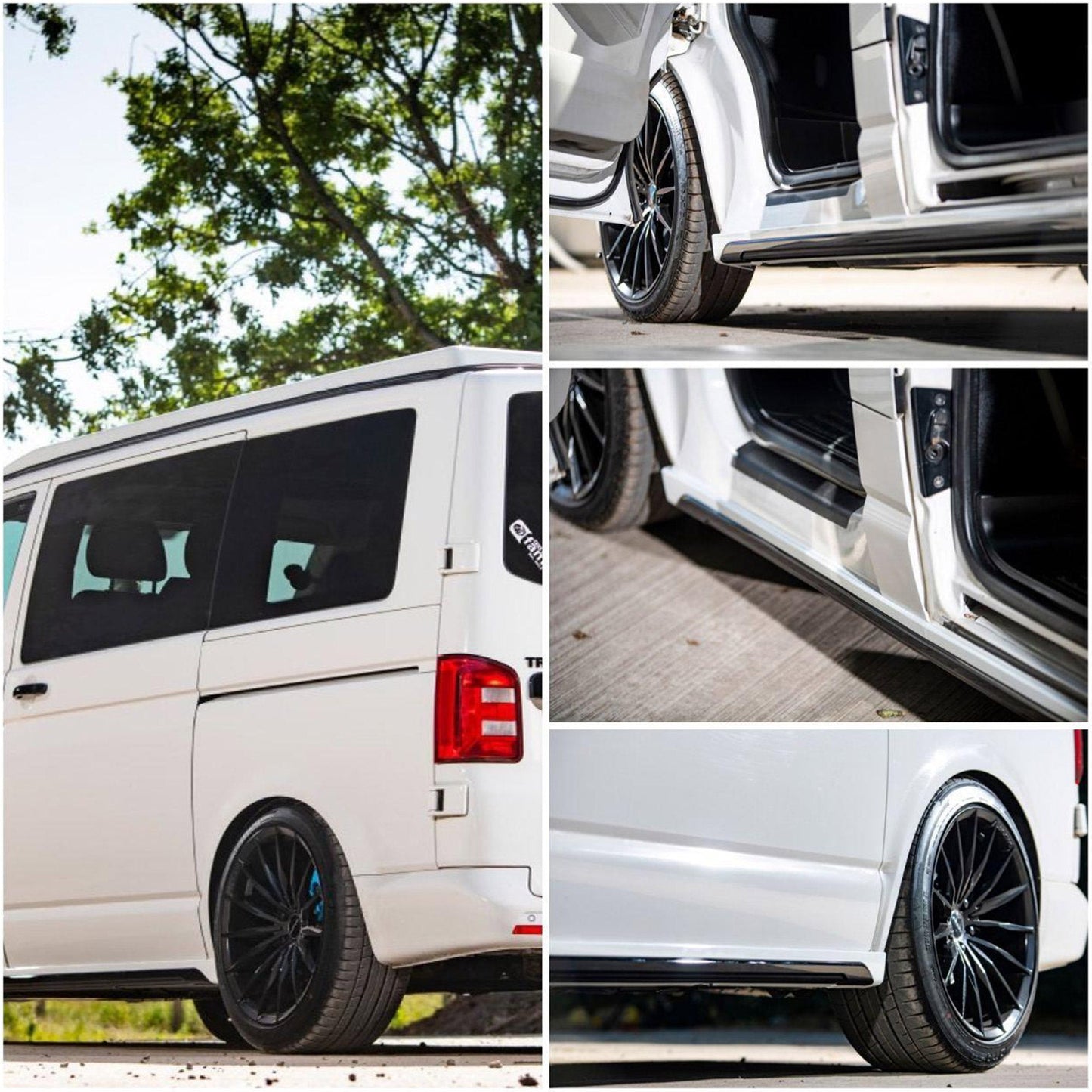 For VW T6 Transporter SWB Side Skirts Reflex Silver Plastic Painted and Ready to Fit