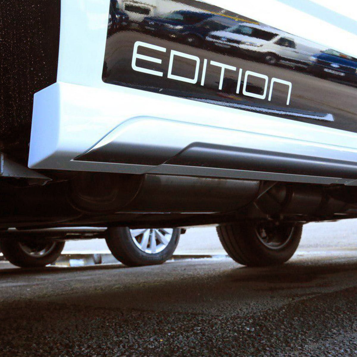 For VW T6.1 Transporter LWB Side Skirts Candy White Plastic Painted and Ready to Fit