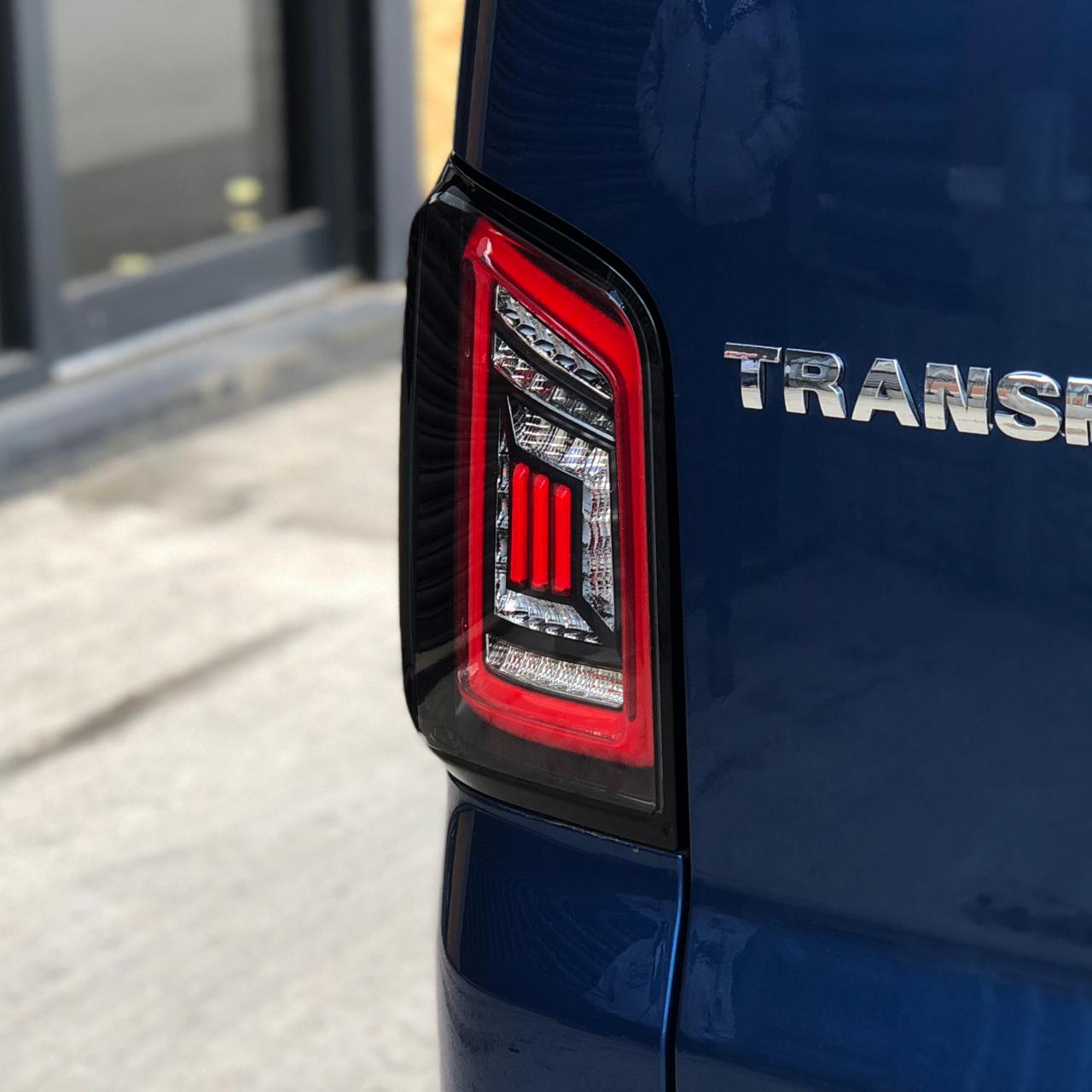 For VW T5.1 Transporter MK3.1 Tailgate LED Rear Lights Smoked Full Frame Light Bar – Van-X