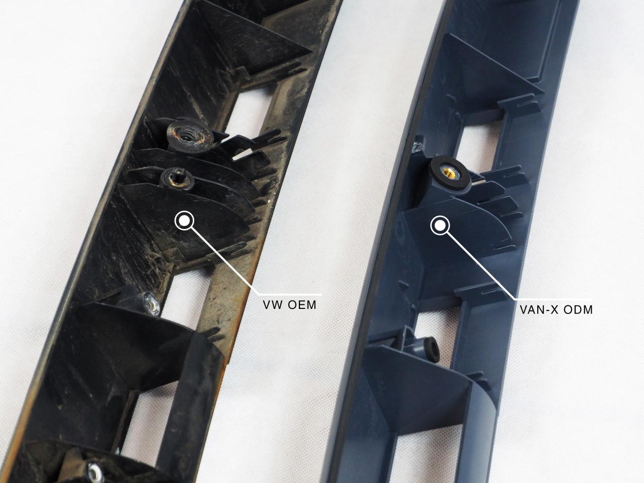 For VW T5/T5.1 Transporter Barn Door Number Plate Unit – Candy White Painted Trim, Ready to Fit – Van-X