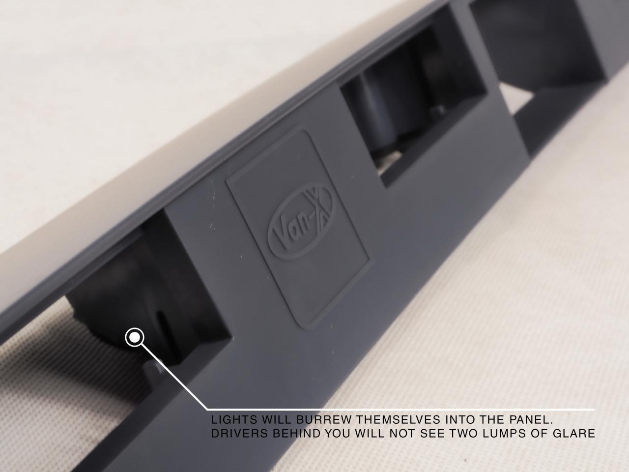 For VW T6 Transporter Barn Door Number Plate Unit – Primer Trim, Ready to Paint & Fit – Van-X